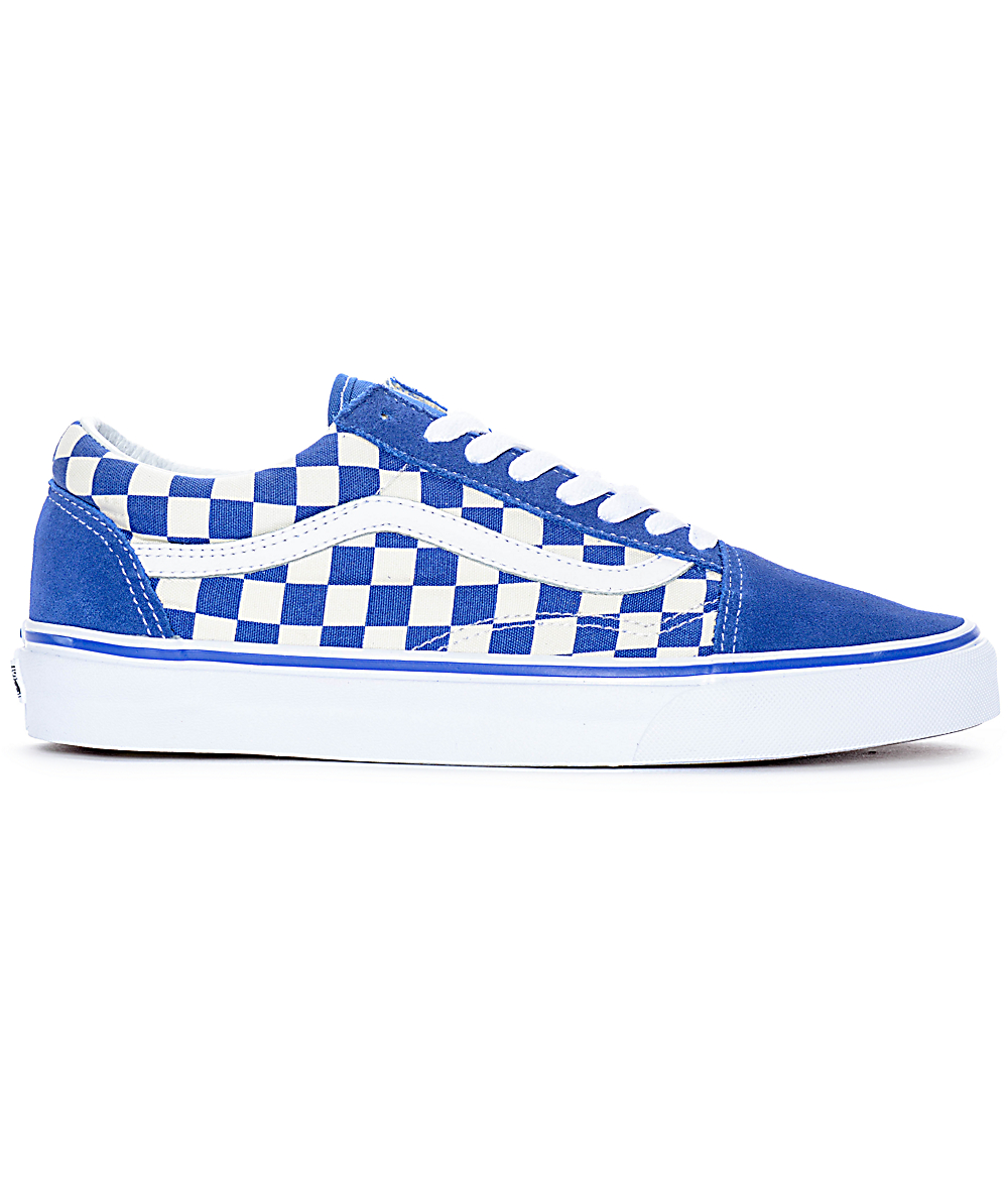 blue checkerboard drip vans
