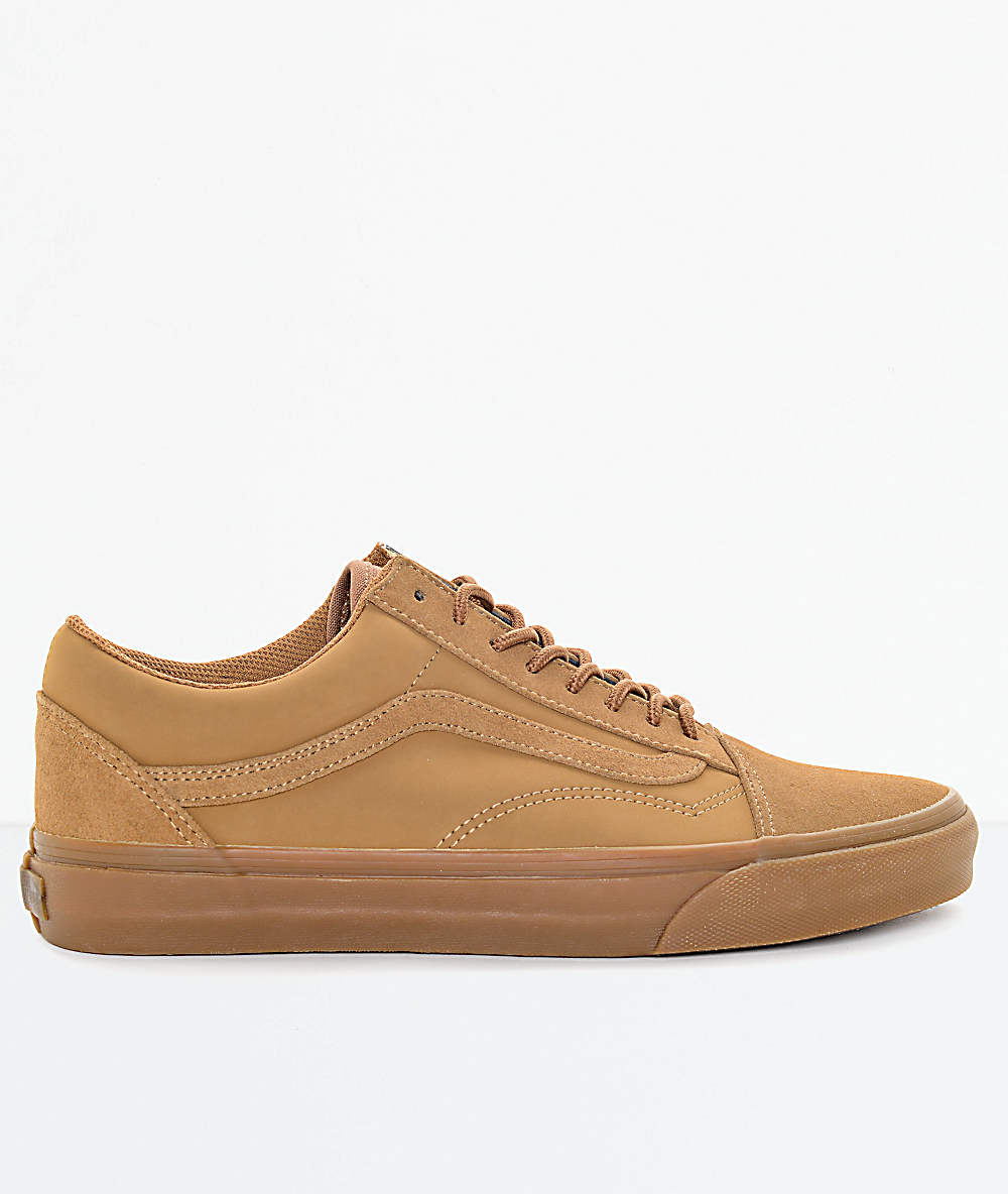 vans old skool brown skate shoes (mens)