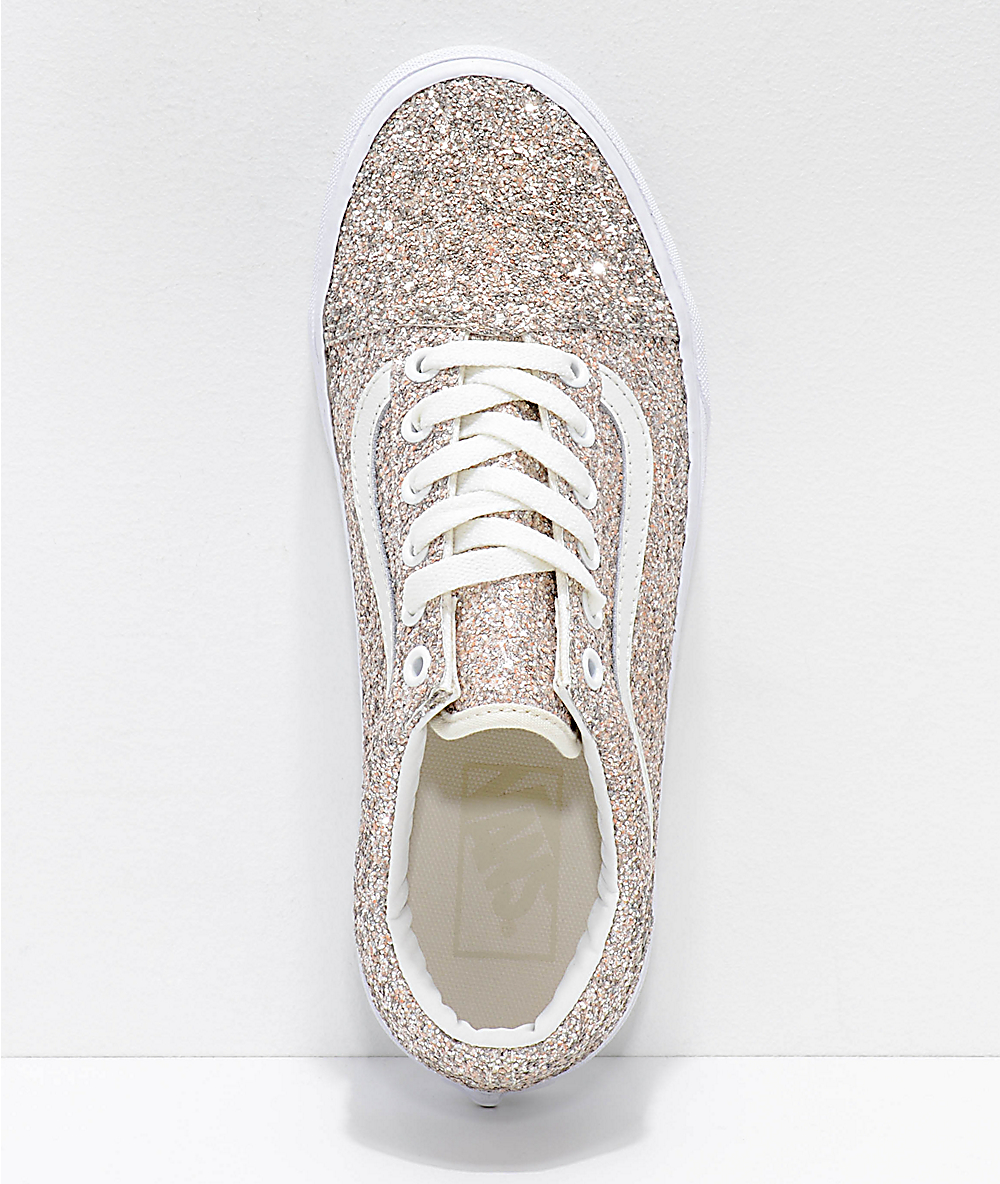 vans glitter gold