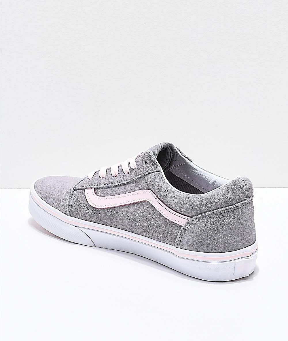 white vans with pink stripe