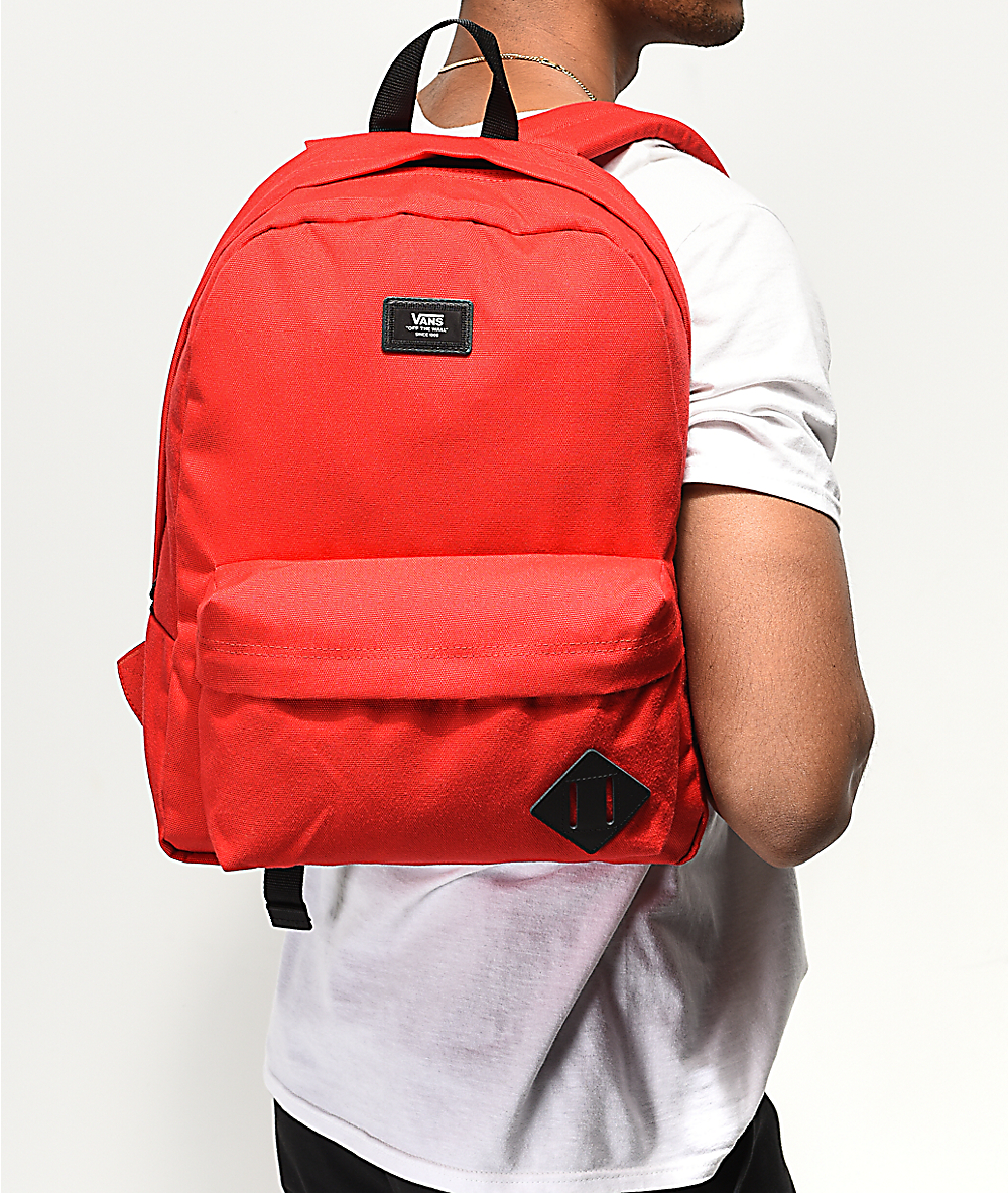 mochila roja vans