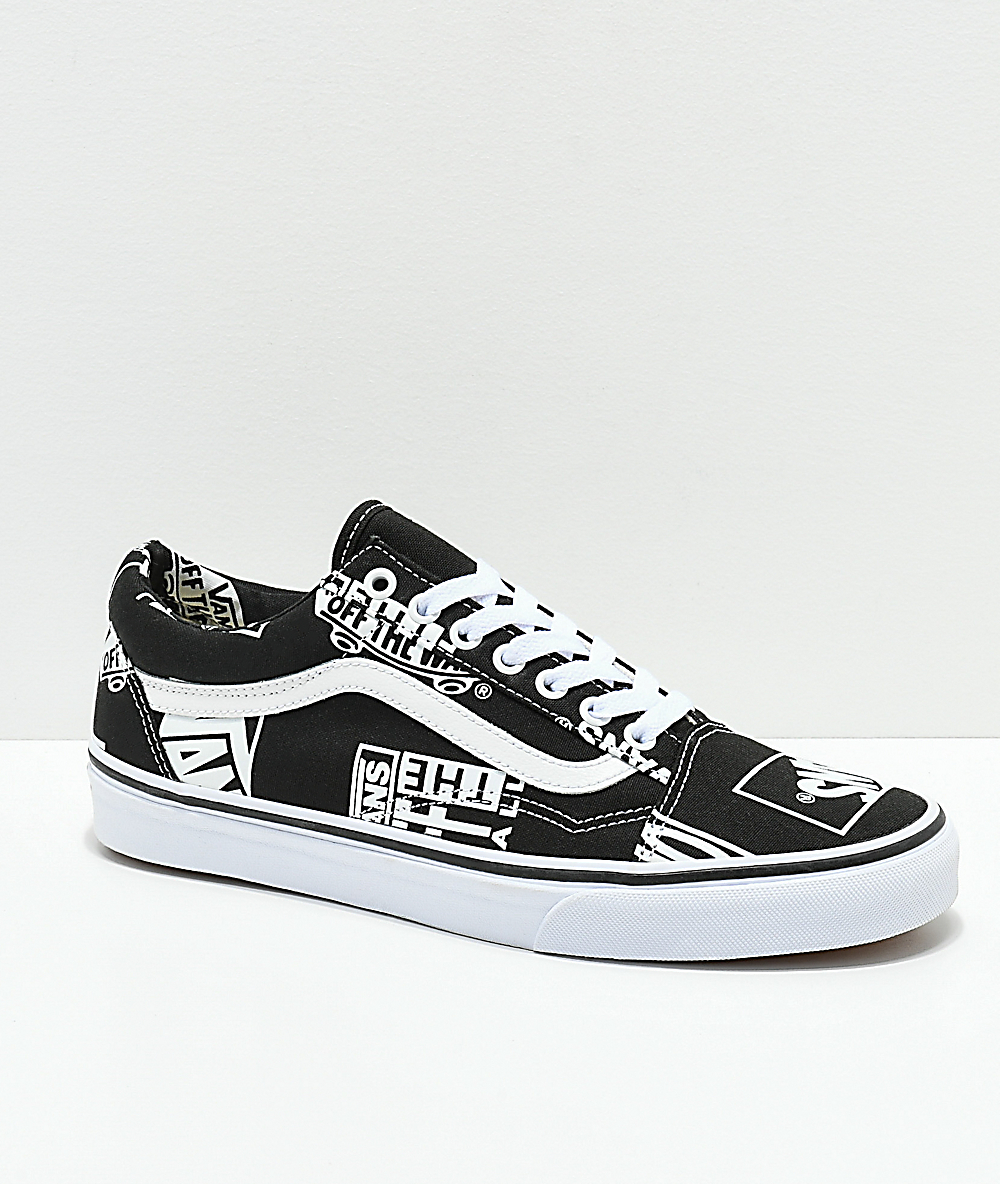 vans old skool mujer negro mix logo vans old skool mujer negro mix logo