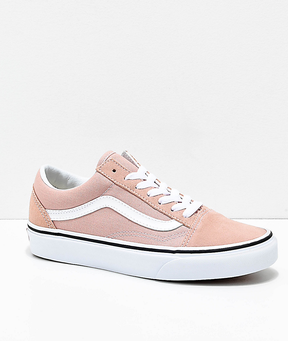 pink vans with roses