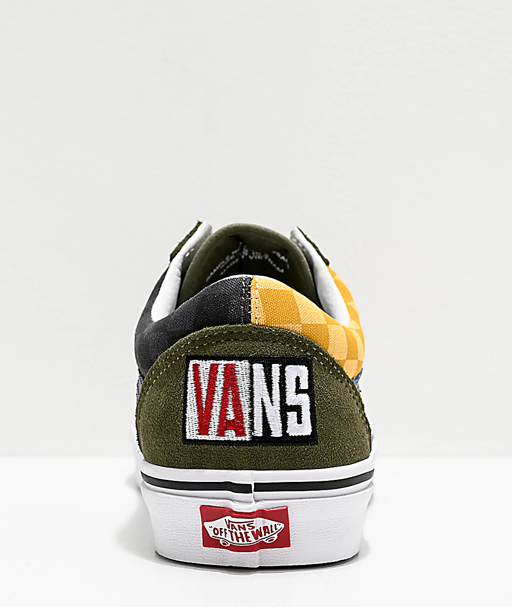 vans old skool otw rally checkerboard skate shoe