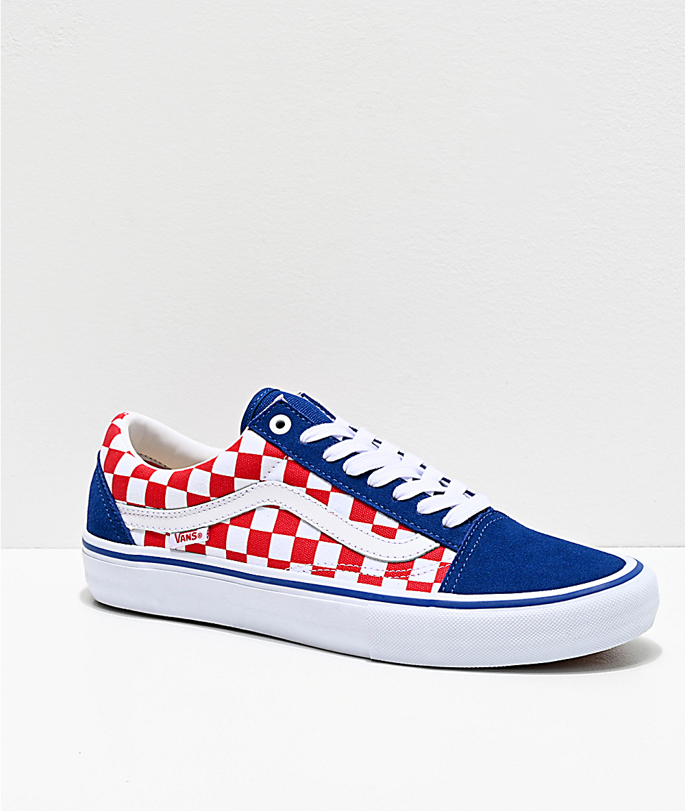 red and white checkered vans old skool 