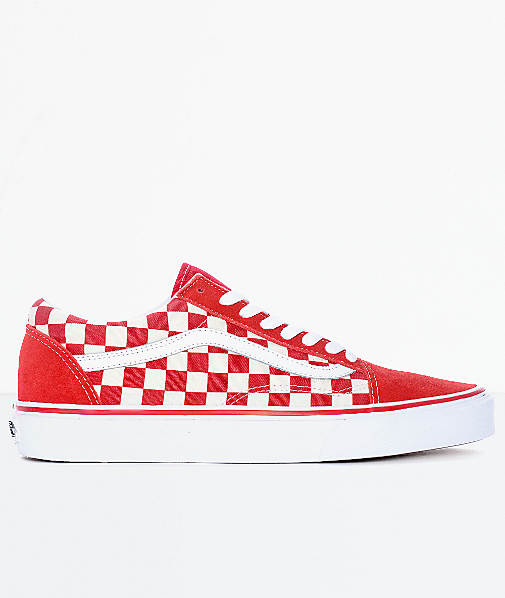 vans red checkered shoes