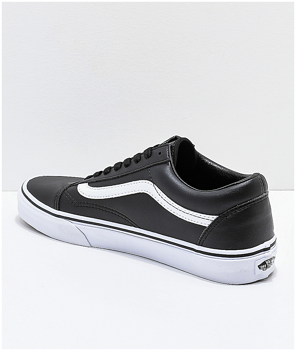 mens white leather vans old skool