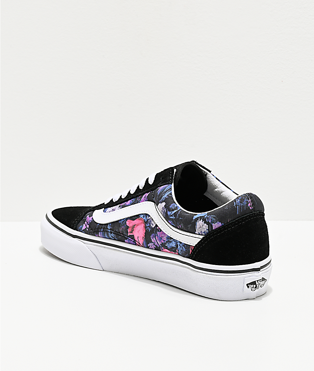 purple floral vans