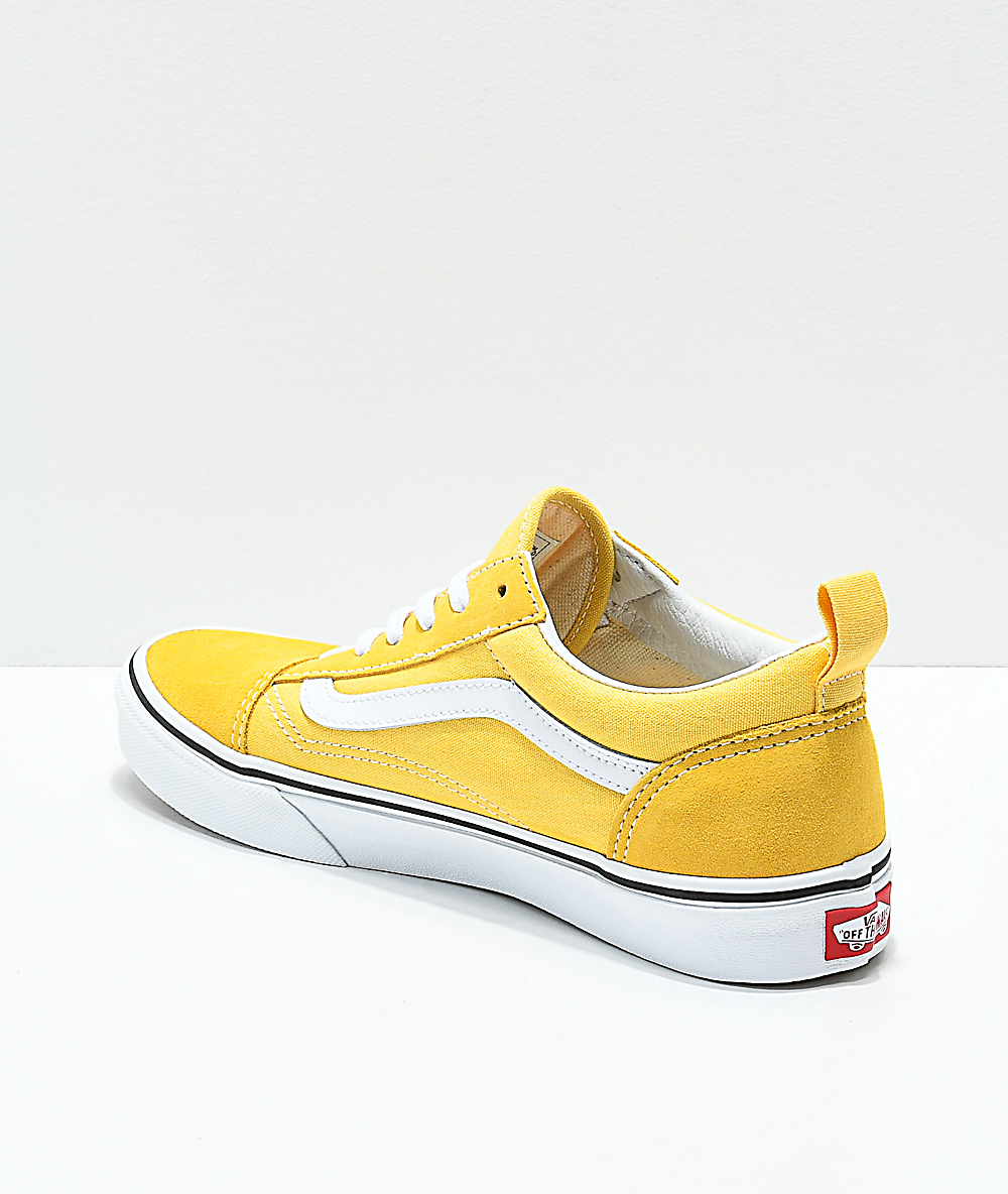 Vans Old Skool Yellow & True White Skate Shoes | Zumiez