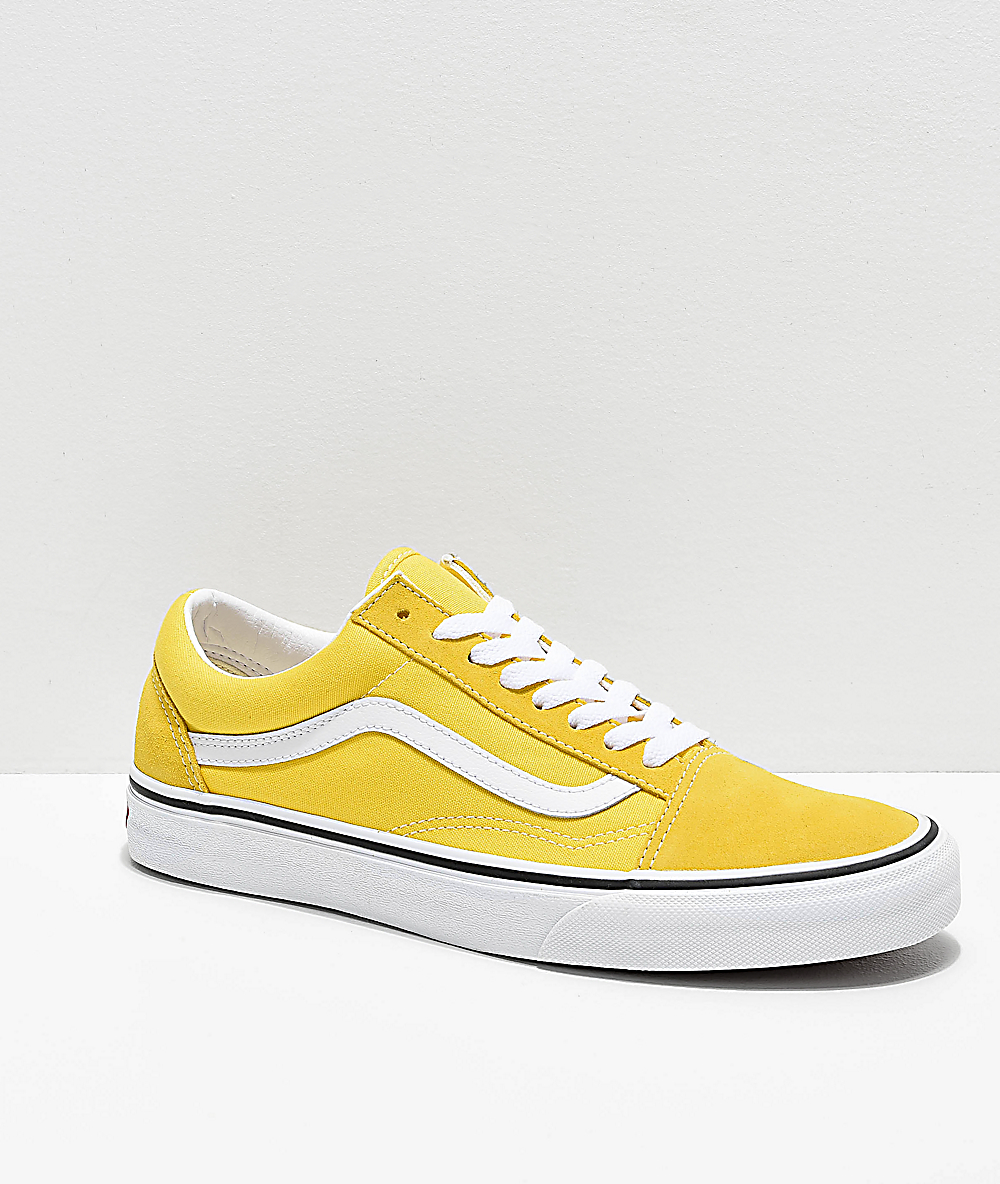 Vans Old Skool zapatos de skate de color amarillo vibrante | Zumiez