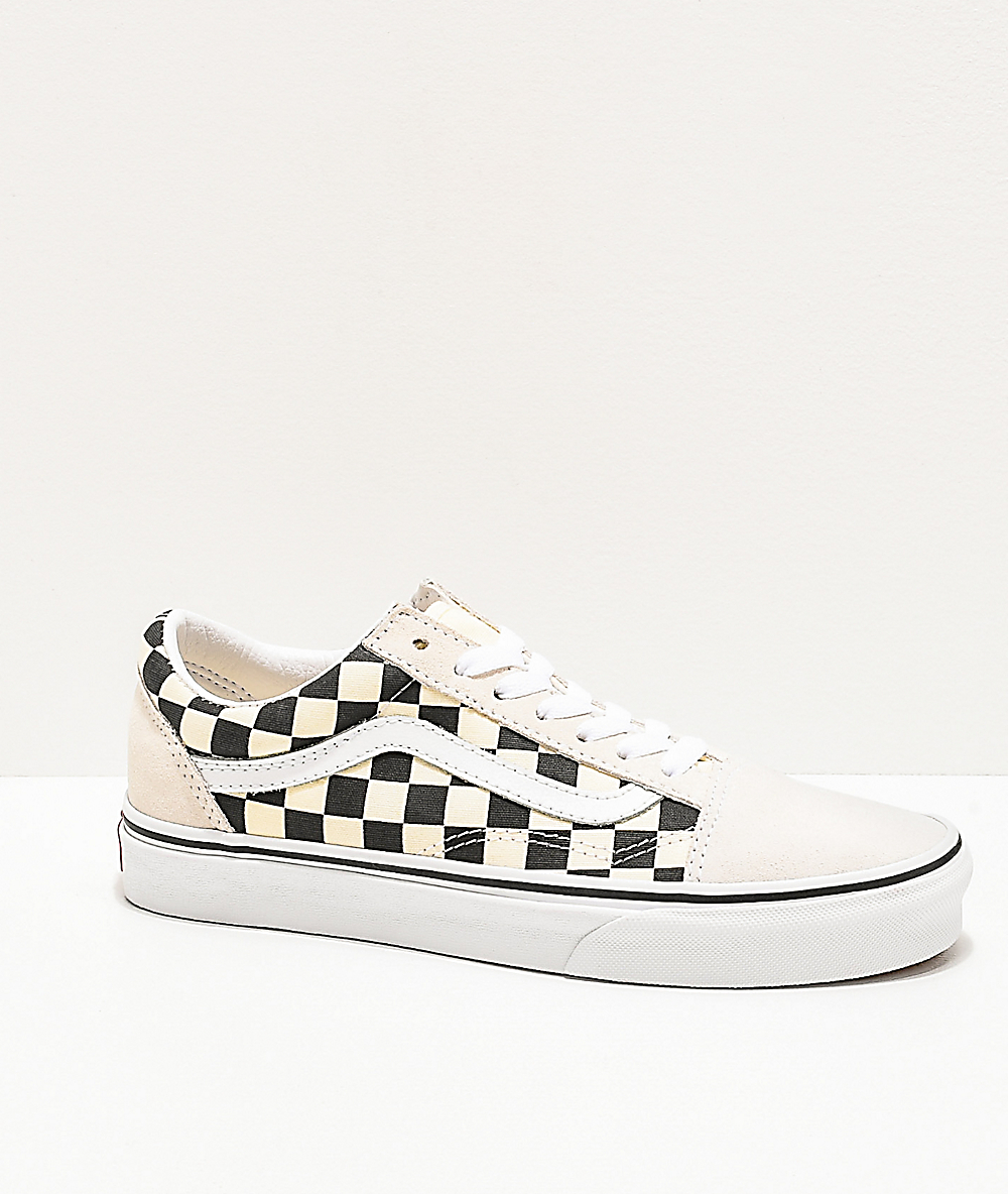 vans cuadros blancos