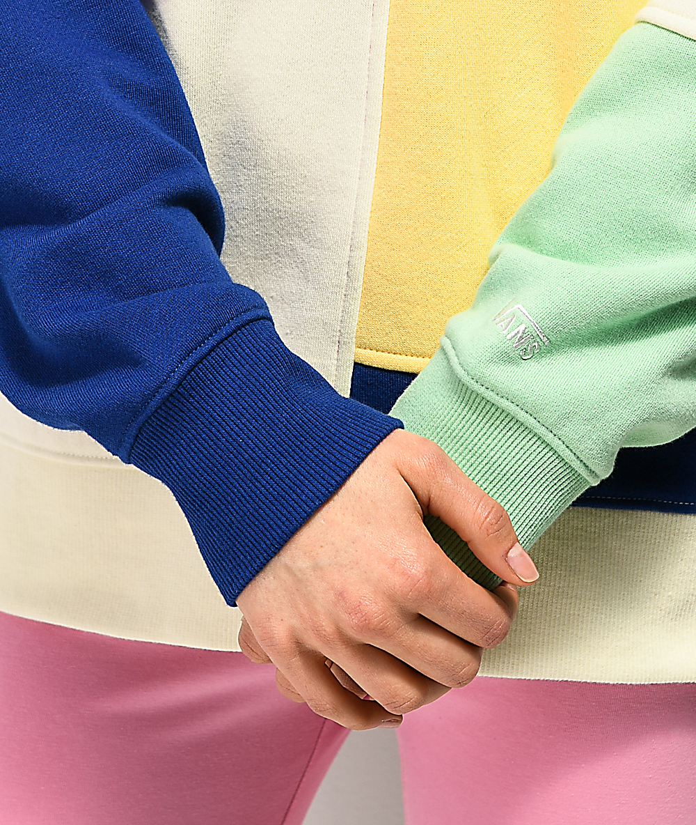 vans color block sweatshirt