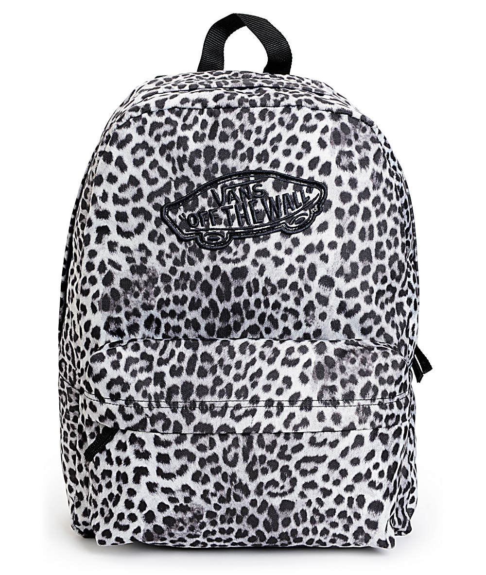 leopard print backpack vans