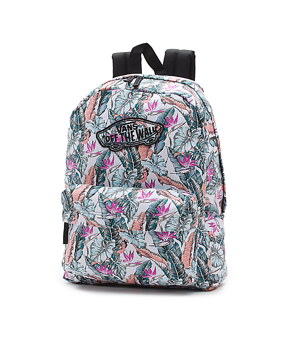mochila floral vans