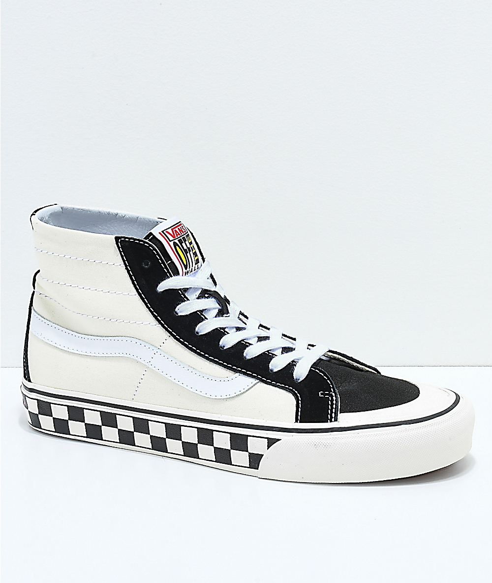 vans sk8 hi decon checkered