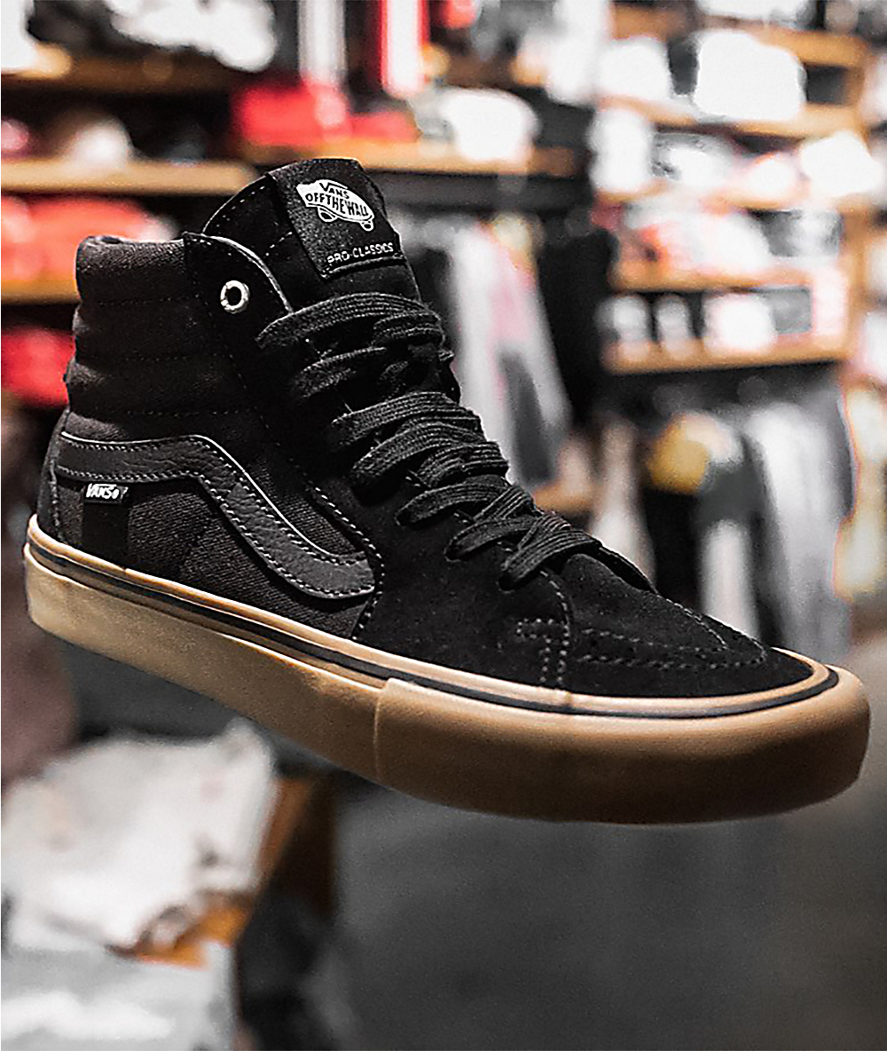 vans sk8 hi black gum