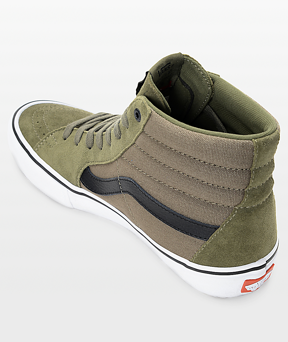 vans sk8 hi olive