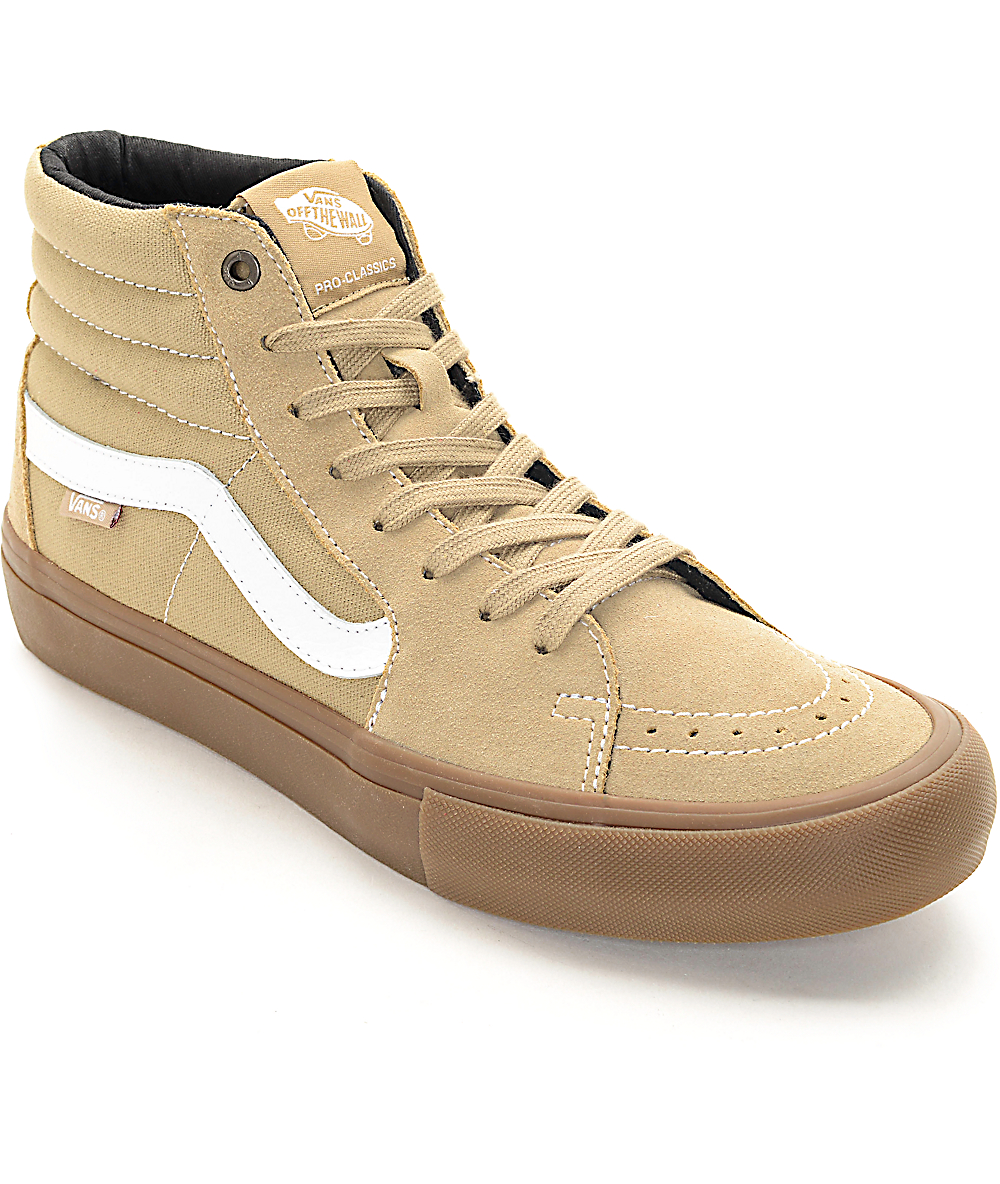 tan high top vans