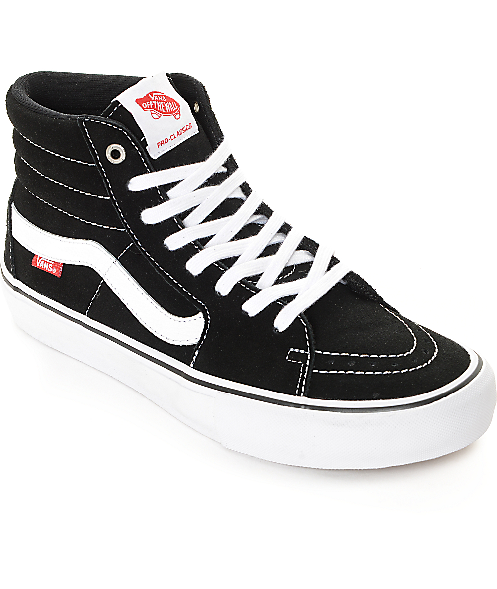 Vans Sk8-Hi Pro zapatos de skate en blanco y negro (hombres) | Zumiez