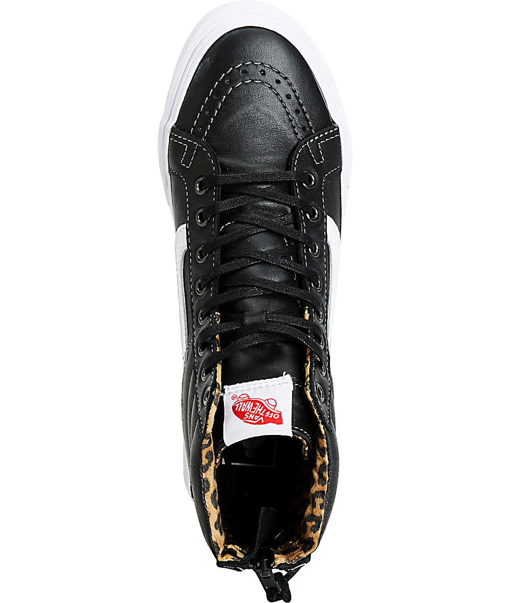 vans sk8 hi leopard black