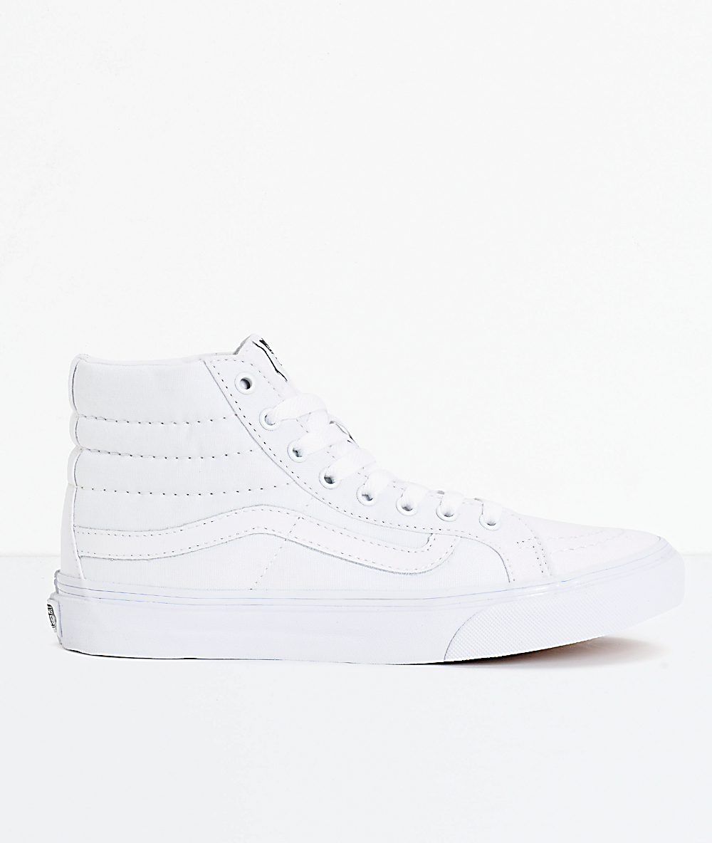 sk8 hi slim white