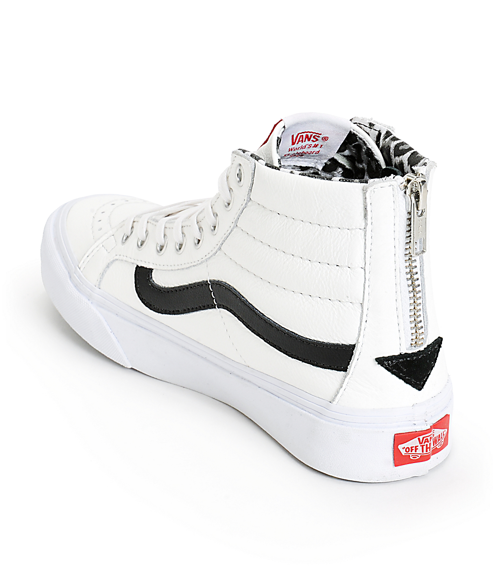 vans sk8 white leather