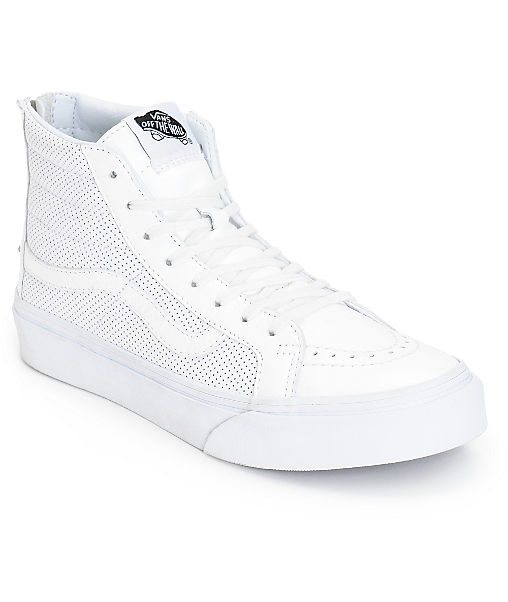 white perforated vans