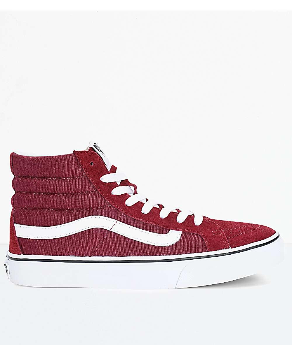 vans shoes maroon color