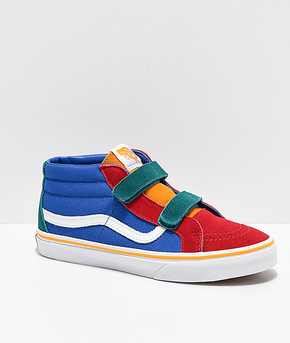 multi colored high top vans