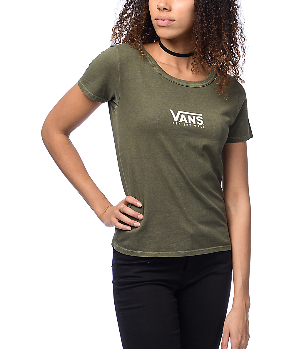 camisetas vans mujer olive