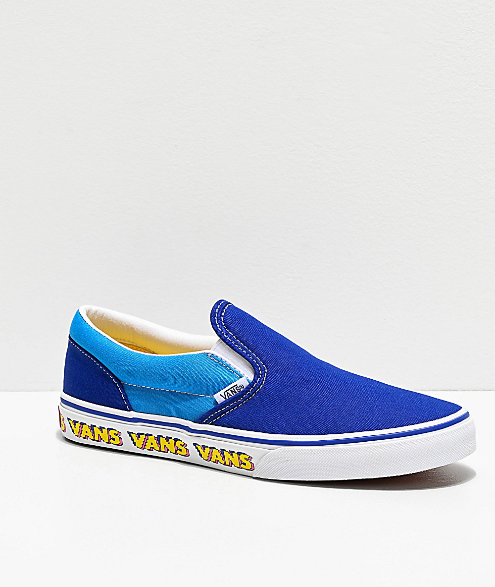 vans slip on azules vans slip on azules
