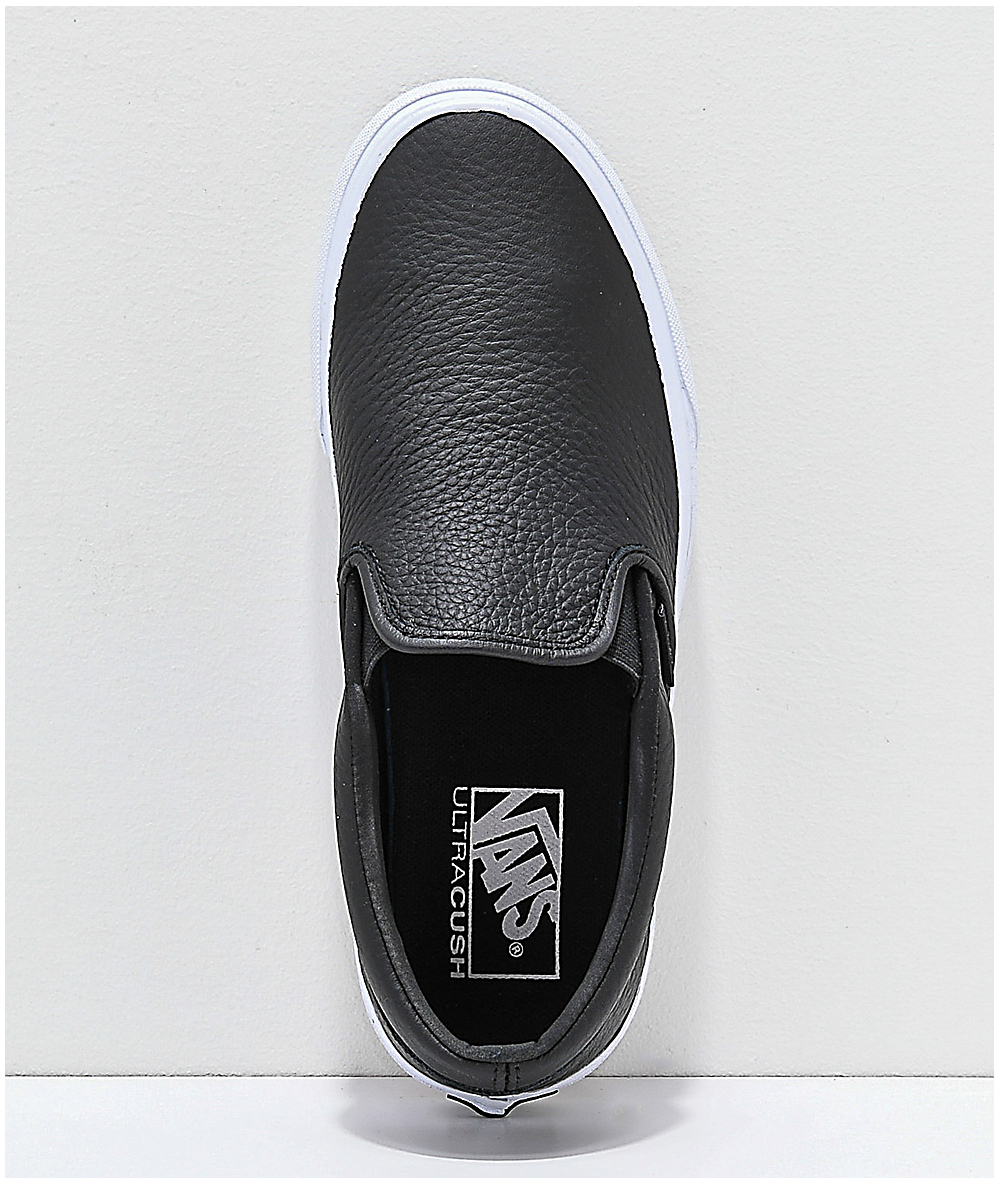 vans classic tumble slip on white