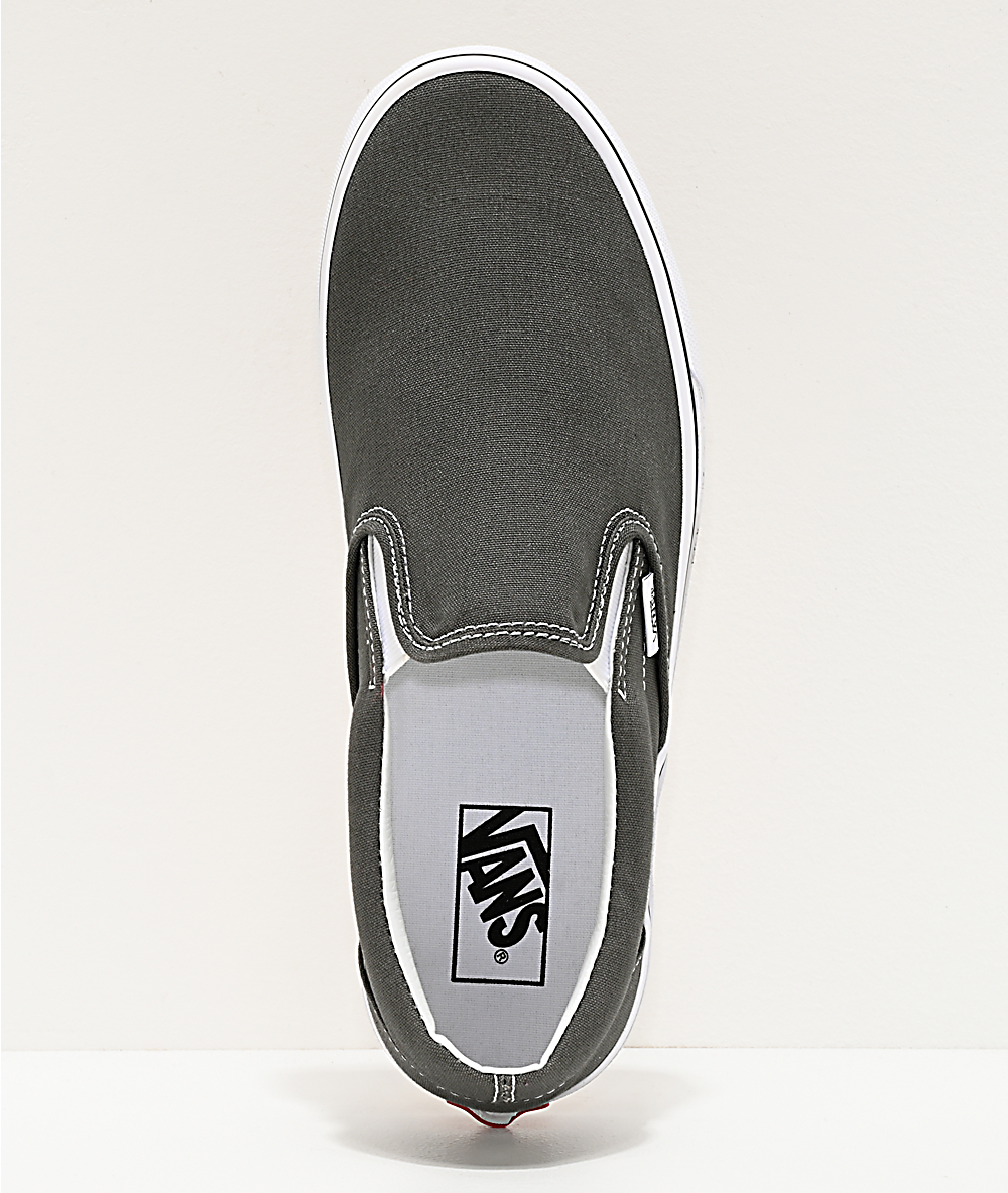 charcoal slip on vans