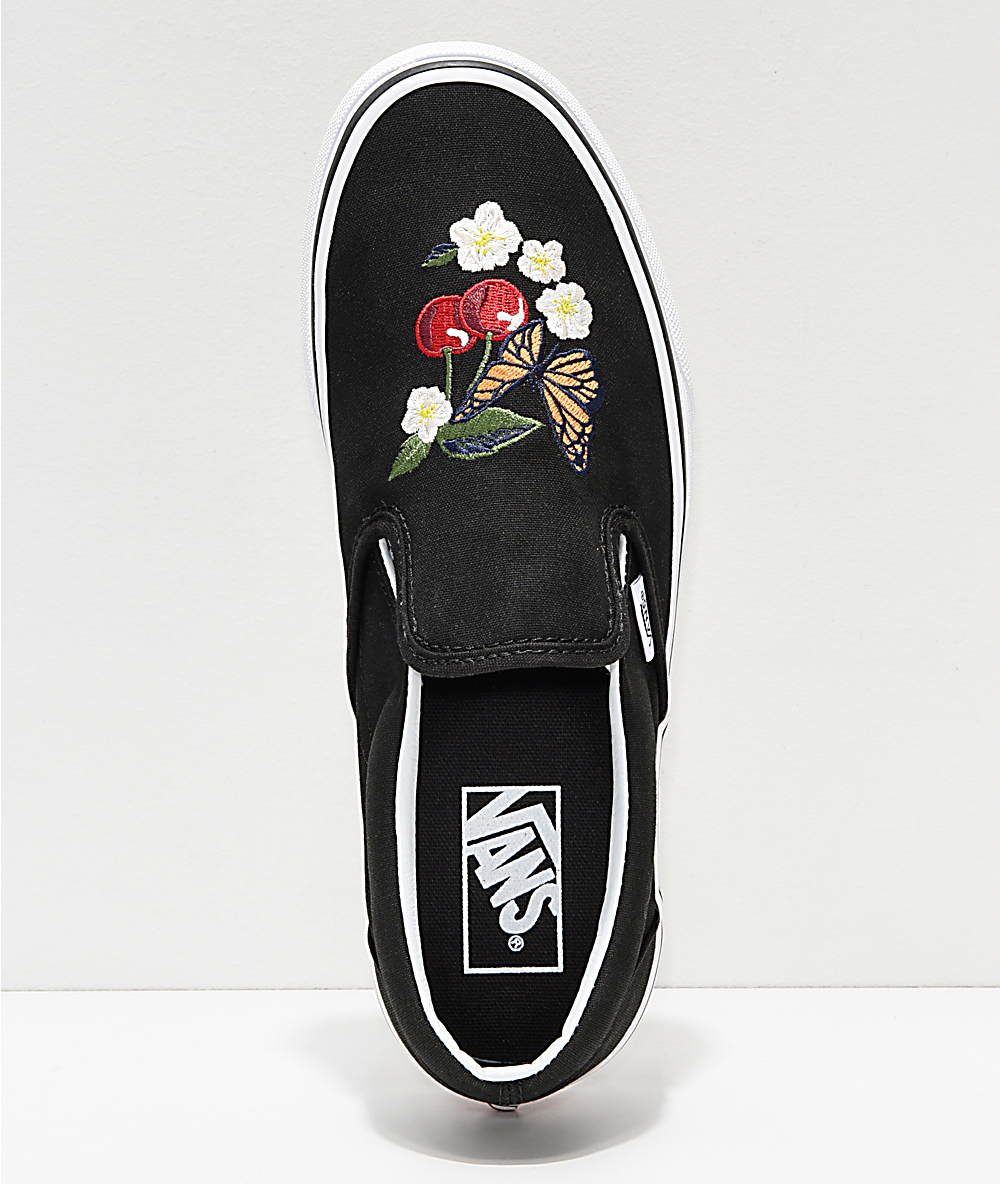 floral checkered vans