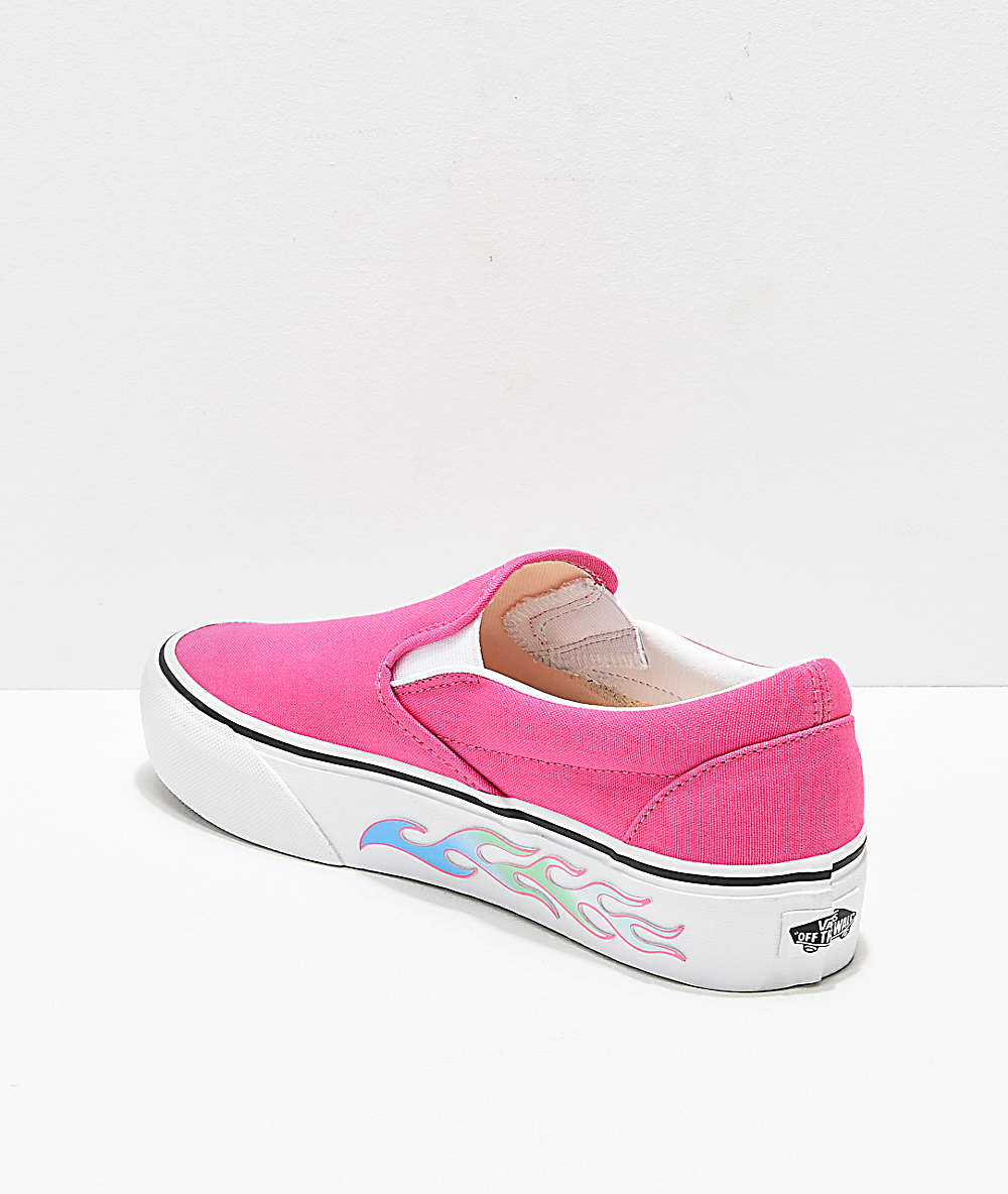 hot pink slip on shoes