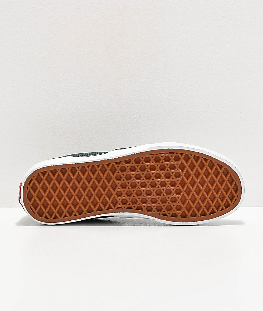 forest green slip on vans