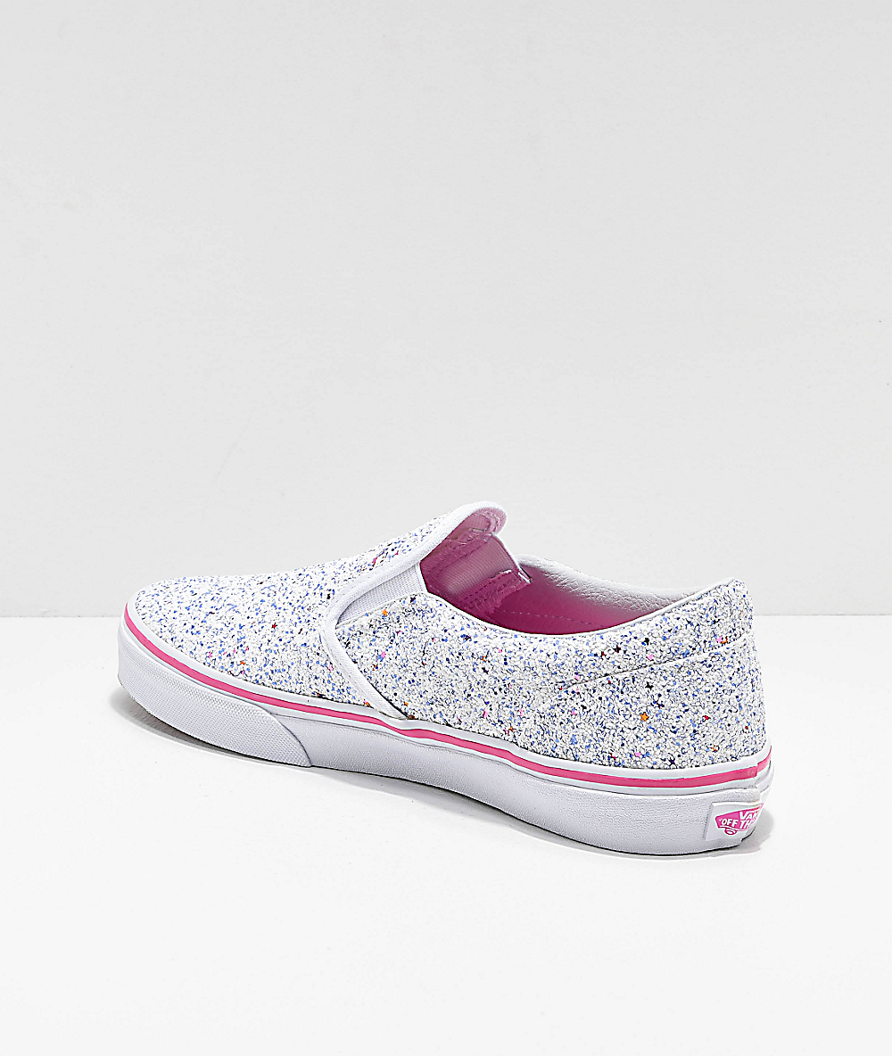 vans glitter stars slip on
