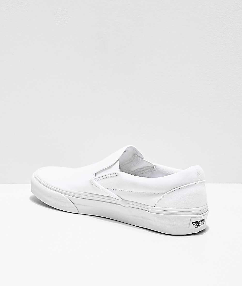 vans white slip on sneakers