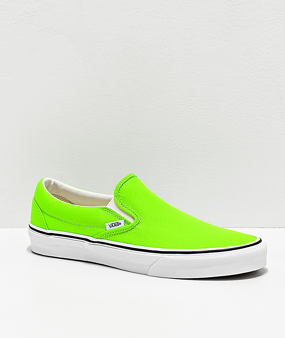 lime green and pink vans