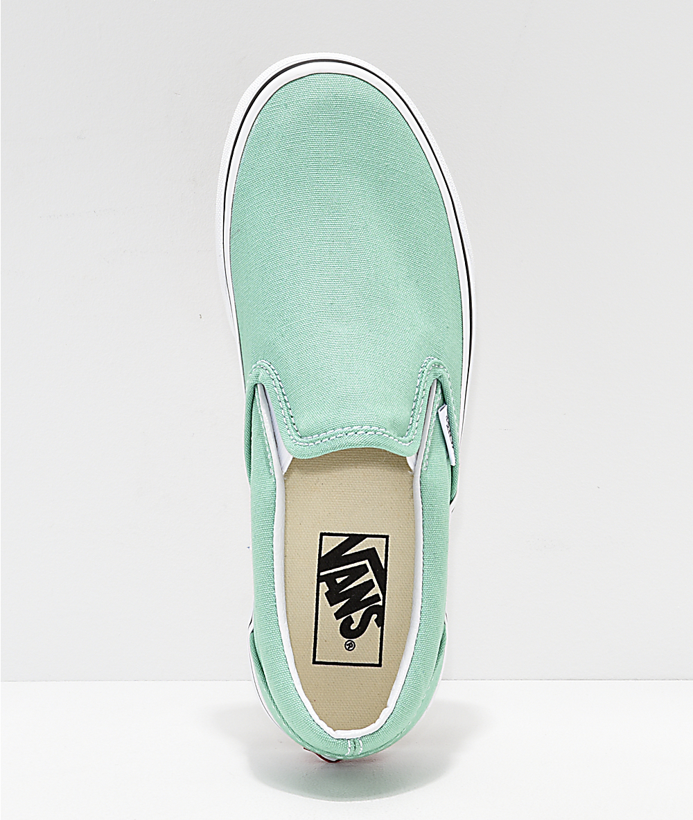 vans slip on neptune green