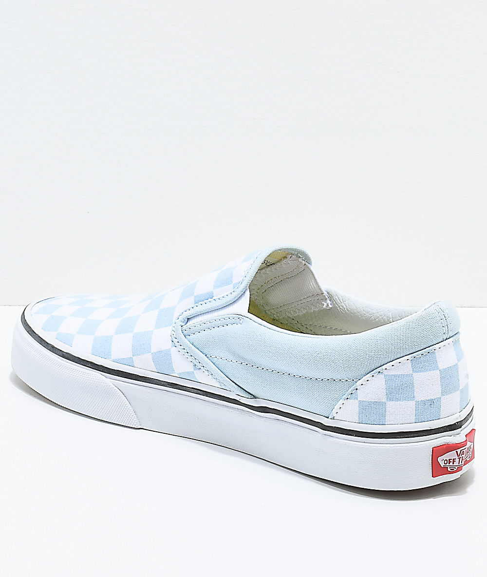 vans slip on cuadros azules