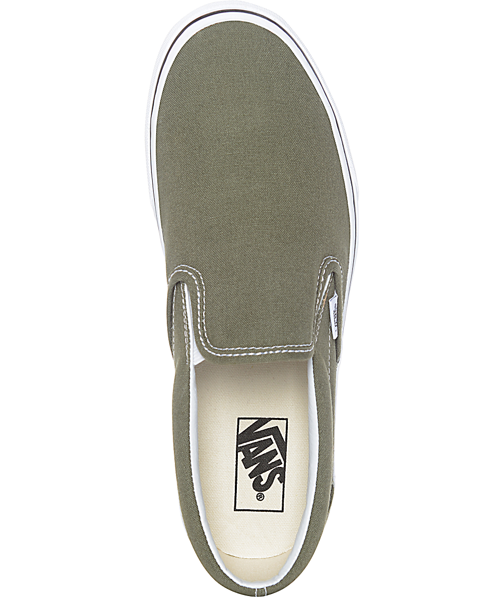 vans slip on hombre verdes