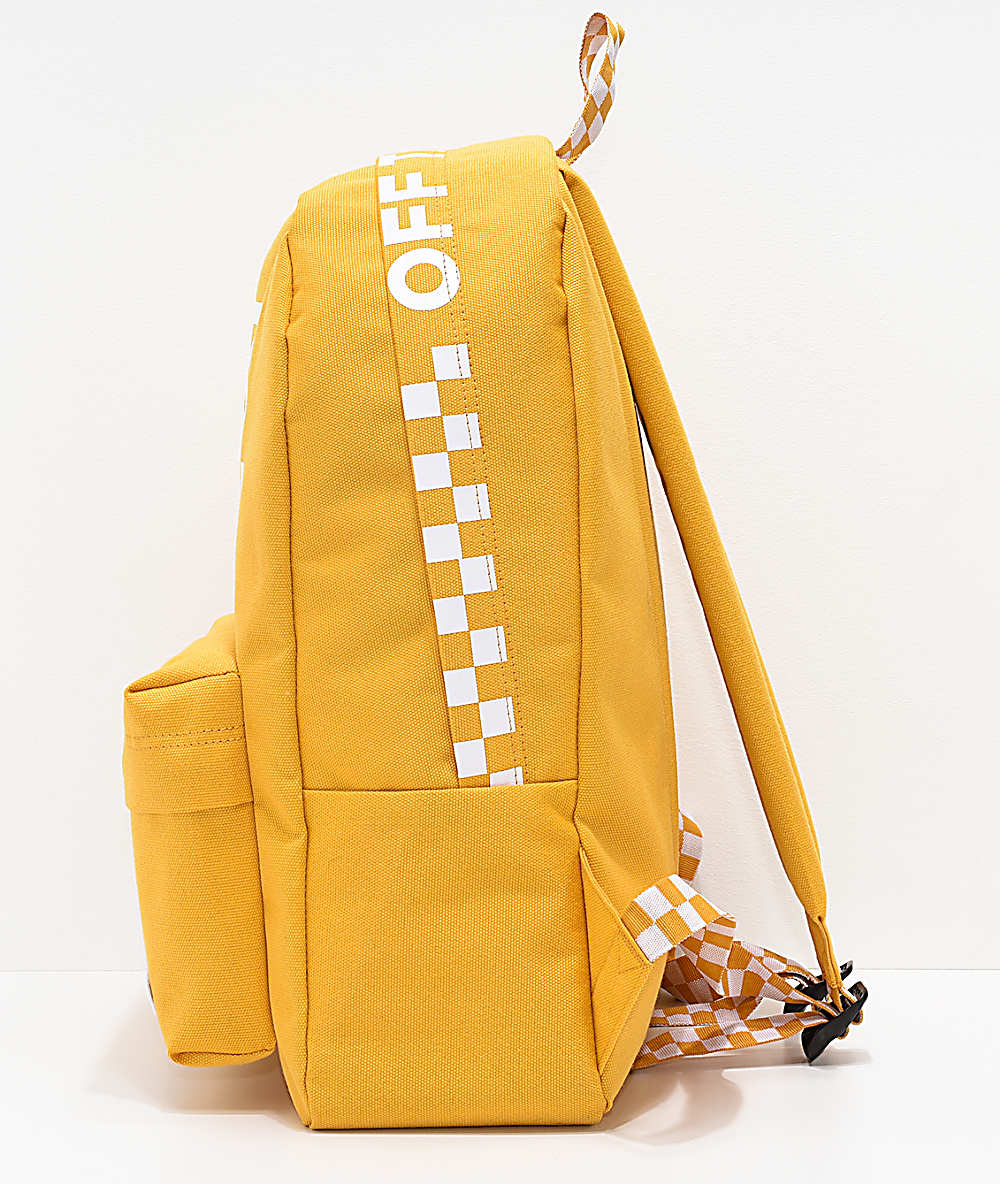 yellow checkered vans backpack