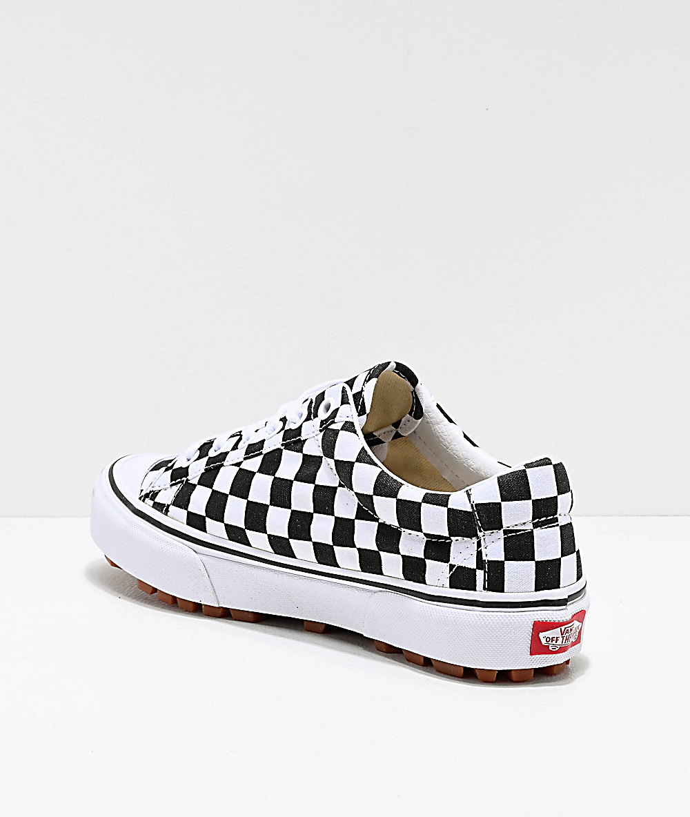 vans cuadros negros