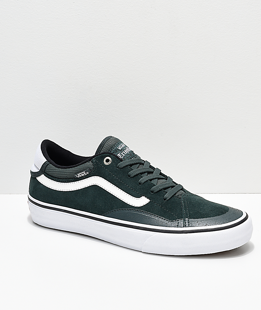 dark green vans shoes