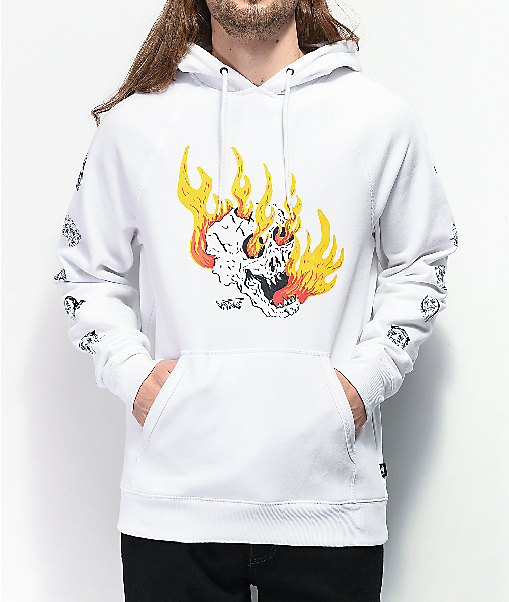 flaming skull hoodie