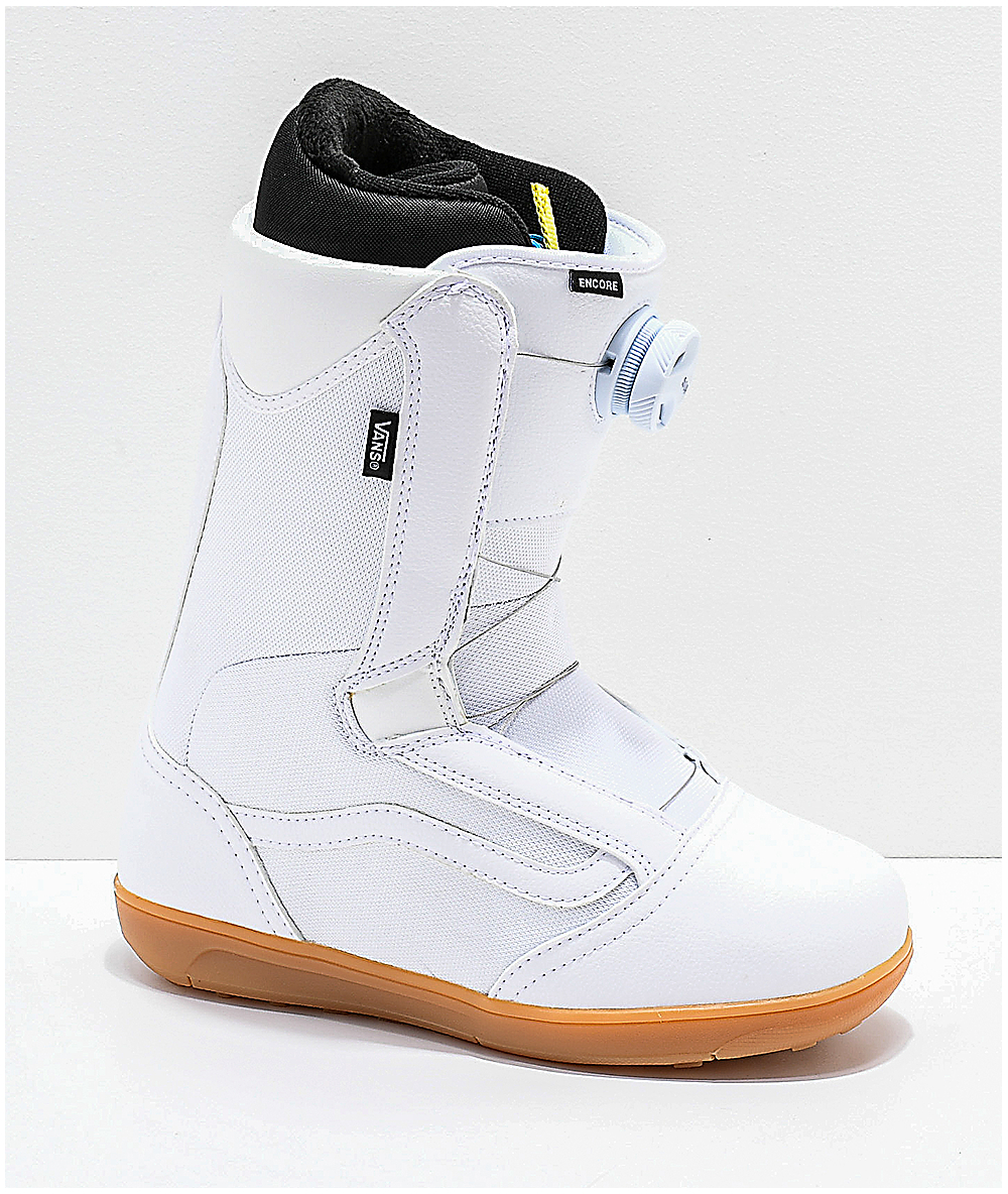 Encore White \u0026 Gum Snowboard Boots 