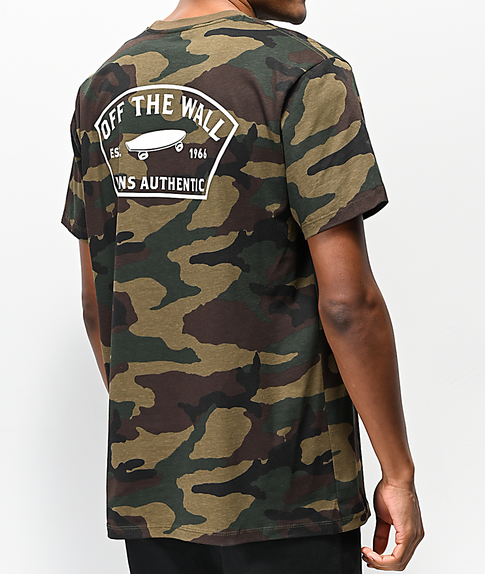 vans camo t shirt