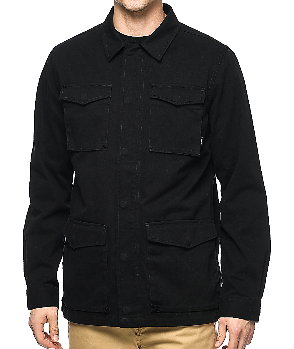 vans black denim jacket