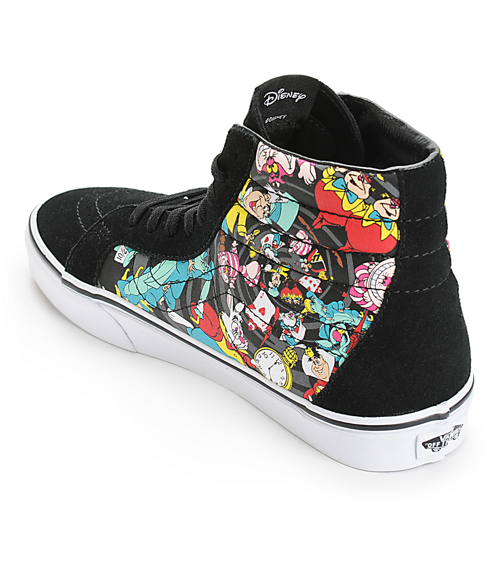 alice in wonderland slip on vans